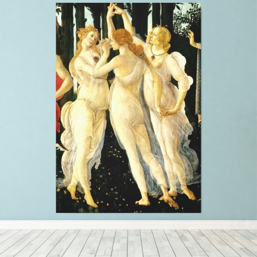 Toile Sandro Botticelli "Primavera - Trois Graces" (Insitu (Plancher de Bois))