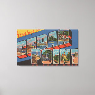 Toile Sandusky, Ohio - le lac Érié - point de cèdre