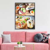 Toile sandwich Bruschetta viande fig fromage salade oeuf (Insitu(Salon))