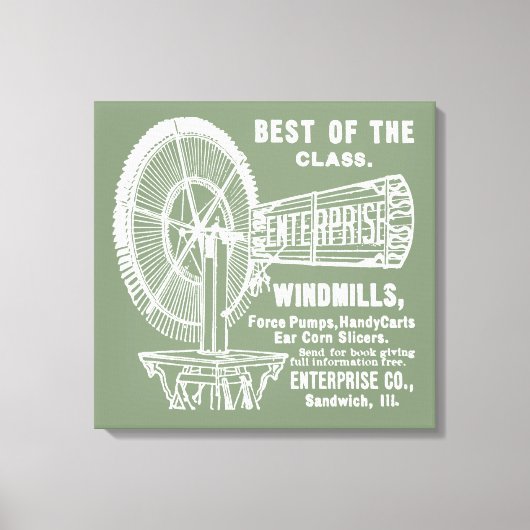 TOILE SANDWICH ILLINOIS 1889 ENTERPRISE WINDMILL CO. (Recto)