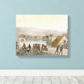 Toile Sandwich Islande - a Westerner negotiating for sto (Insitu (Plancher de Bois))