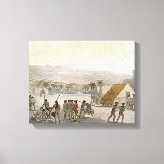 Toile Sandwich Islande - a Westerner negotiating for sto (Recto)