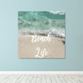 Toile Sandy Beach Life Turquoise Bleu tendance Artsy Abs (Insitu (Plancher de Bois))