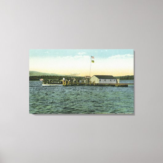 Toile Sandy Island, Boston YMCA Camp Landing View (Recto)