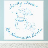Toile Sandy Toe & Bridesmaids Goals Enterrement de vie d (Insitu (Plancher de Bois))