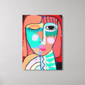 Toile Sans titre Portrait Abstrait d'une femme (Recto)