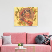 Toile Santa Claus Noël Portrait Vintage (Insitu(Salon))