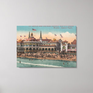 Toile Santa Cruz, CA - casino et plage de Santa Cruz