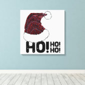 Toile Santa Hat avec texte (Insitu (Plancher de Bois))