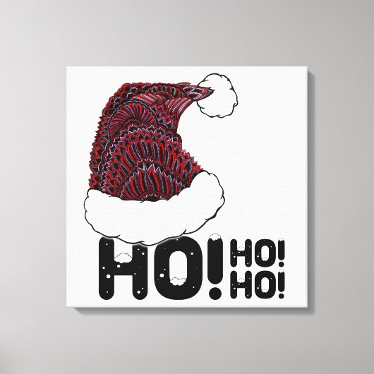 Toile Santa Hat avec texte (Recto)