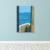 Toile Santorin, Grèce (Insitu (Plancher de Bois))