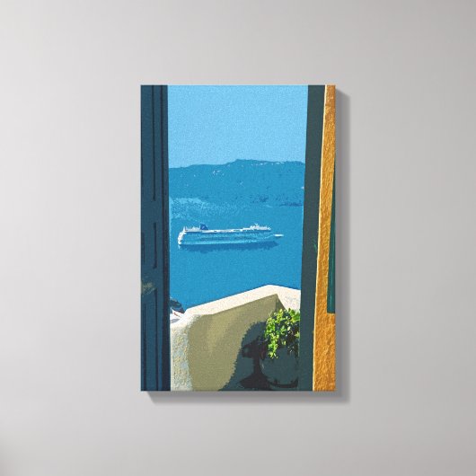 Toile Santorin, Grèce (Recto)