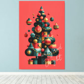 Toile Sapin de Noël géométrique (Insitu (Plancher de Bois))