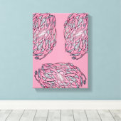 Toile Sapphire and Ruby Abstract Sea Creatures (Insitu (Plancher de Bois))