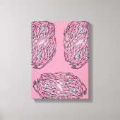 Toile Sapphire and Ruby Abstract Sea Creatures (Recto)