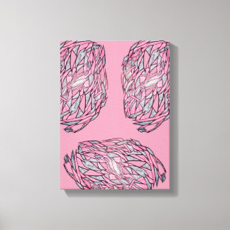 Toile Sapphire and Ruby Abstract Sea Creatures