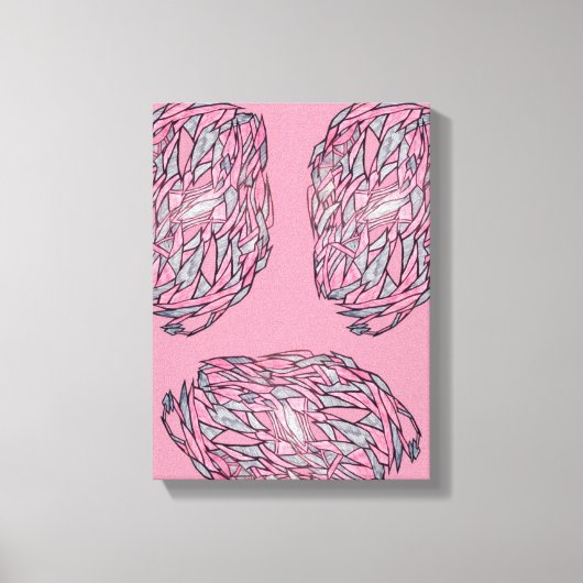 Toile Sapphire and Ruby Abstract Sea Creatures (Recto)