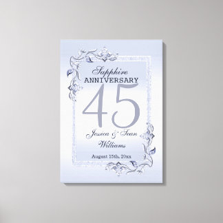 Toile Sapphire Gem & Parties scintillant 45e anniversair