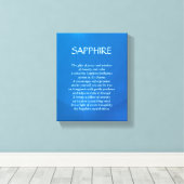 Toile Sapphire pierre de naissance - Septembre poème art (Insitu (Plancher de Bois))