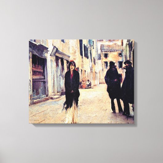 Toile Sargent - Rue à Venise, beaux-arts (Recto)