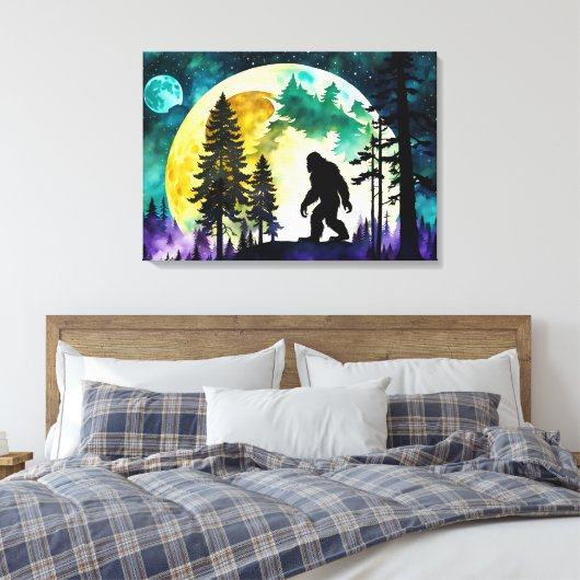 Toile Sasquatch pleine lune (Insitu(Chambre))