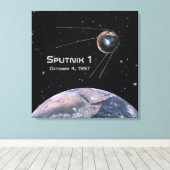 Toile Satellite terrestre Spoutnik 1 (Insitu (Plancher de Bois))