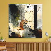 Toile Saturne et ses lunes (Insitu(Salon))