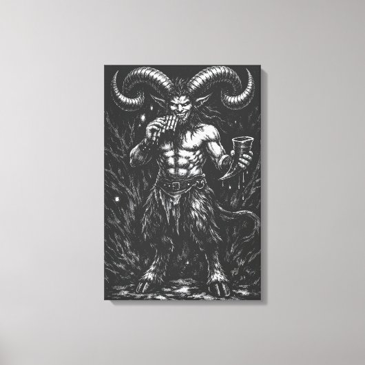Toile Satyre d'hiver cornu — par BurnsInHell (Recto)
