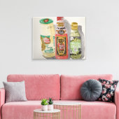 Toile Sauce tomate aquarelle, Maya et huile d'olive (Insitu(Salon))