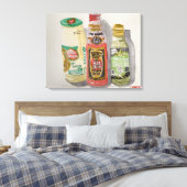 Toile Sauce tomate aquarelle, Maya et huile d'olive (Insitu(Chambre))
