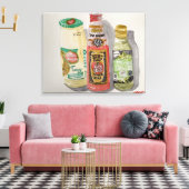 Toile Sauce tomate aquarelle, Maya et huile d'olive (Insitu(Salon))