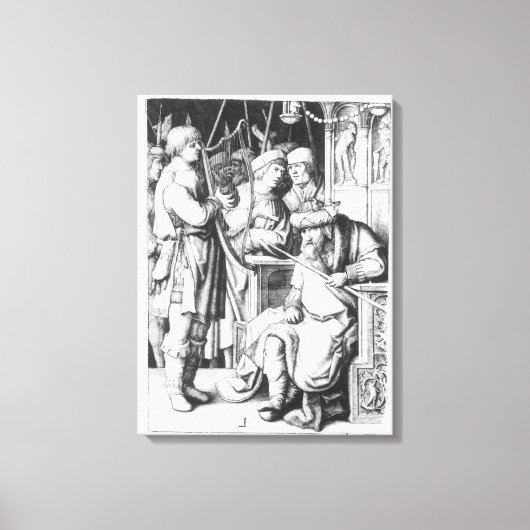 Toile Saul Écouter David Jouer la harpe (Recto)