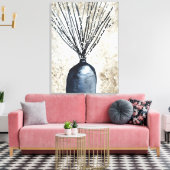 Toile Saule dans l'aquarelle du vase (Insitu(Salon))