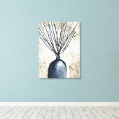 Toile Saule dans l'aquarelle du vase (Insitu (Plancher de Bois))