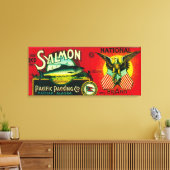 Toile Saumon national Can LabelKodiak, AK (Insitu(Salon))