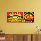 Toile Saumon russe américain Can LabelKarluk, AK (Insitu(Salon))