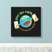 Toile Sauvez la Terre (Insitu (Plancher de Bois))