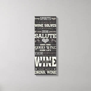 Toile Sauvez le vin de boissons de l'eau