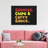Toile Saveloy, chips & Curry Sauce. (Insitu(Salon))