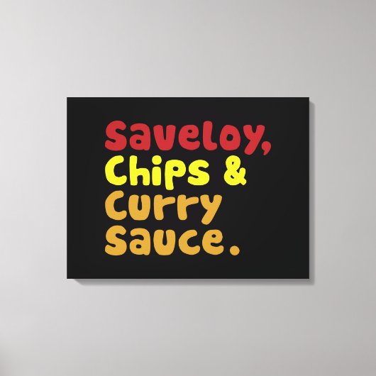 Toile Saveloy, chips & Curry Sauce. (Recto)