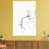 Toile Saxophoniste artistique - (Insitu(Salon))