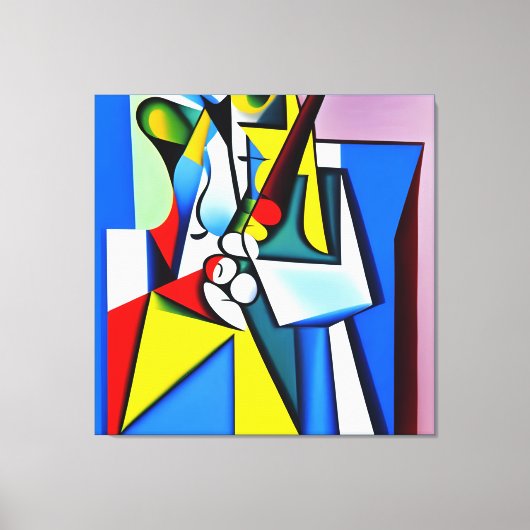 Toile Saxophoniste de jazz | art par Kubilay An (Recto)