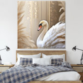 Toile *~* SC1 Gros plan Cygne blanc doux (Insitu(Chambre))