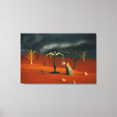 Toile Scales of Truth – Surreal Desert Symbolism (Recto)