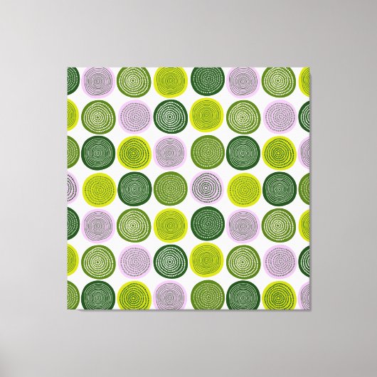 Toile Scandinavian Circle Dots Mandala Pattern 2 (Recto)