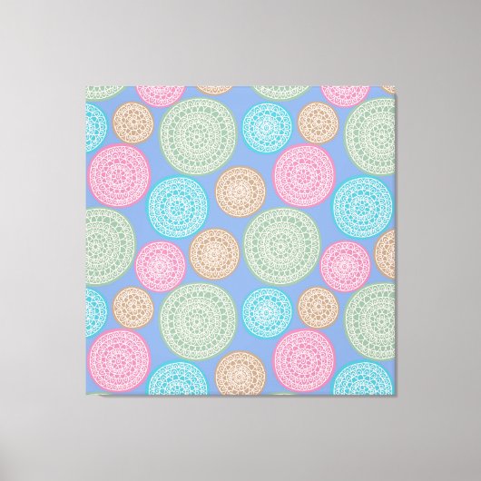 Toile Scandinavian Flower Mandalas Pattern 1 (Recto)
