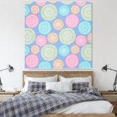 Toile Scandinavian Flower Mandalas Pattern 1 (Insitu(Chambre))