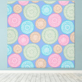 Toile Scandinavian Flower Mandalas Pattern 1 (Insitu (Plancher de Bois))