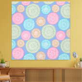 Toile Scandinavian Flower Mandalas Pattern 1 (Insitu(Salon))