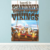 Toile Scandinavie maison de l'affiche de dessin animé de (Insitu (Plancher de Bois))